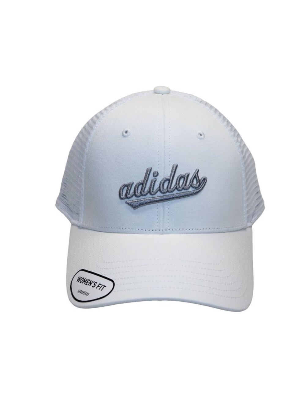 Adidas Baseball Cap Womens White Mesh Trucker Style Embroidered Logo Snapback